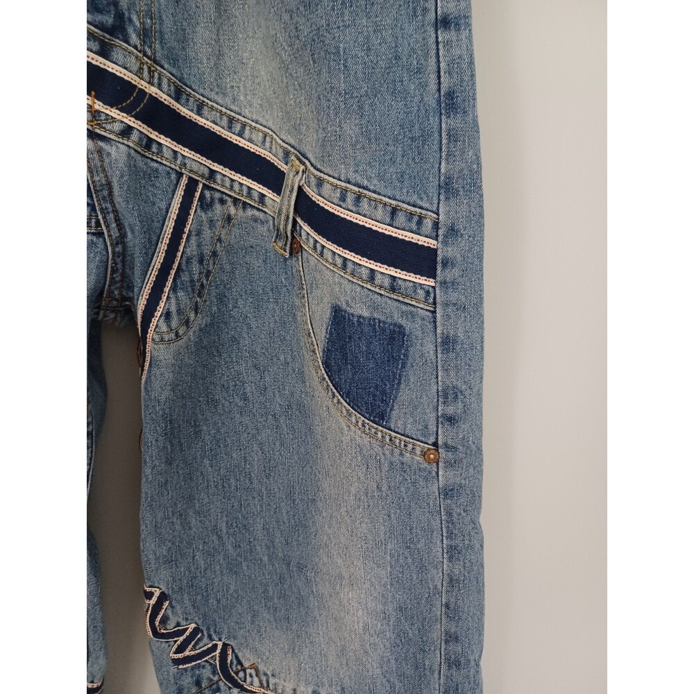 Pepe Jeans London Wide Leg Womens S-XS Young Mens Sz 18 Wearable Art - Picture 6 of 14